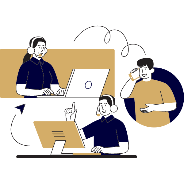 Ilustração de atendimento